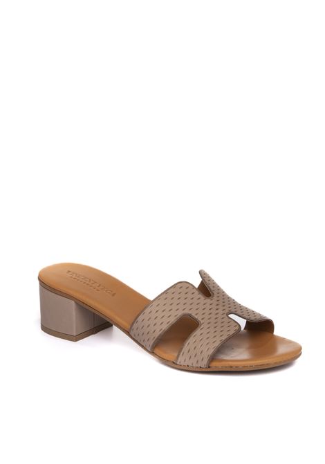 Taupe leather sandal VINCENT VEGA | P406 HDS3VIT-TAUPE